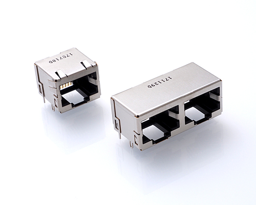 本多通信工業　モジュラージャック　静電気対策タイプ (2ポート)Ⅰ　MOD-WRJ88LY1G-TP+