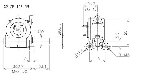 緑測器　接触式多回転型センサ　CP-2F-35S-RB 2Kｵｰﾑ