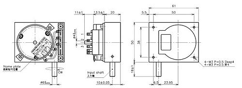 緑測器　接触式多回転型センサ　CP-45F-10SX 10Kｵｰﾑ