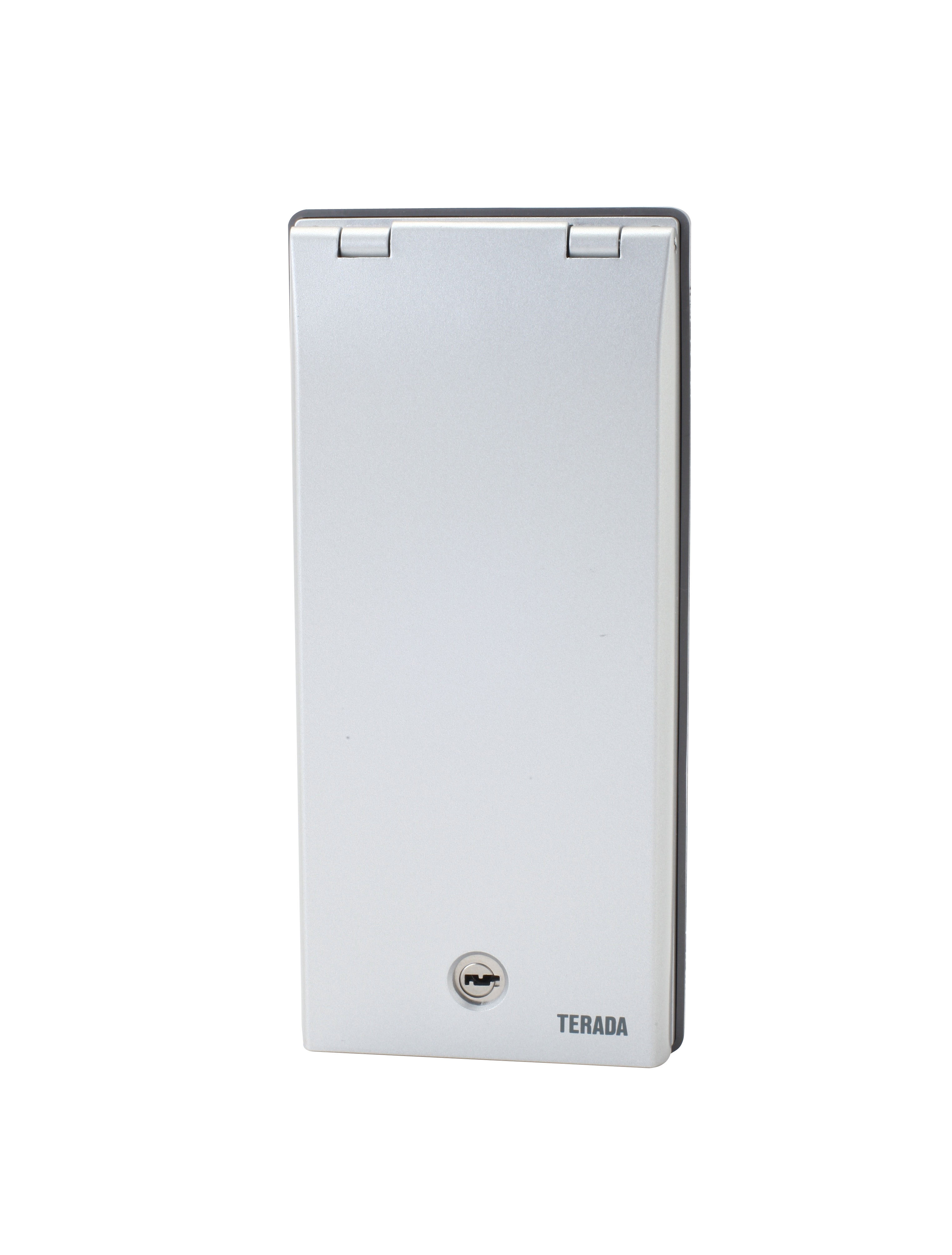 TERADA　壁コンセント用セキュリティーカバー アルミスリムくん 鍵付　RDC50000SL